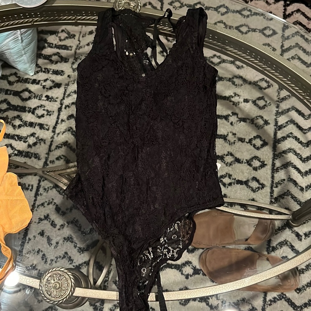 Black lace bodysuit